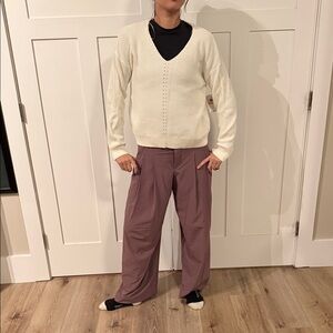 NWT Cream V-Neck Sweater